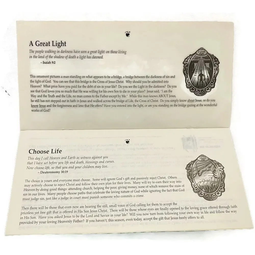 Messiah Collection Christmas Ornaments Silver Boxed Set of 5 by Son Corporation